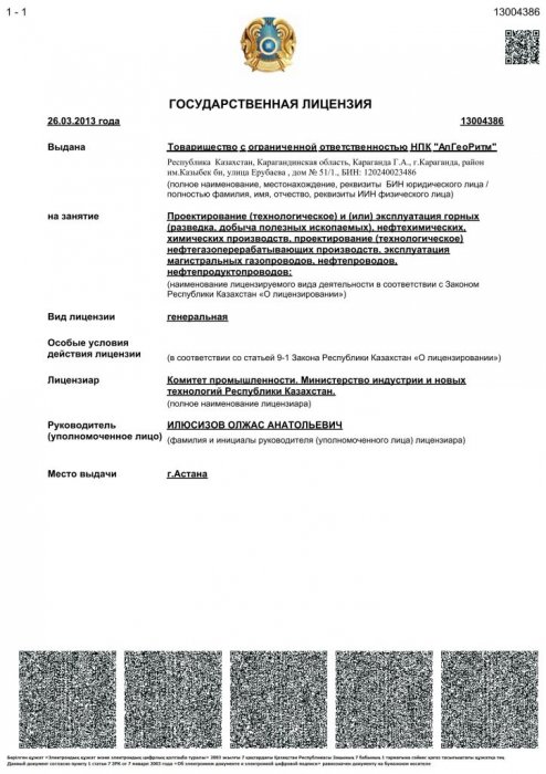 Государственная лицензия